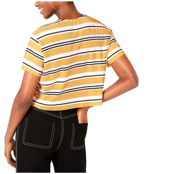 Project 28 NYC House of Polly Striped Cropped T-Shirt NEW WITH TAGS - Picture 3 of 3